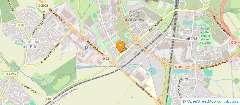 localisation de l'entreprise VAL D'EUROPE  MONTEVRAIN