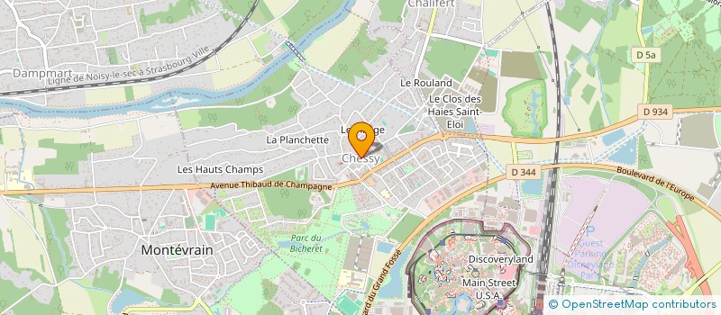 localisation de l'entreprise VAL D'EUROPE KARATE SHOTOKAN  CHESSY