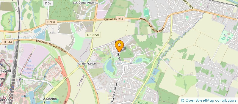 localisation de l'entreprise VAL D'EUROPE MEDIA  MAGNY-LE-HONGRE