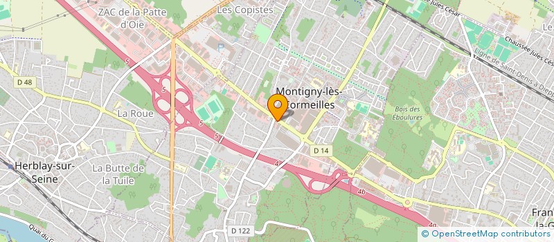localisation de l'entreprise VAL D'OISE GRAPHIQUE SA à MONTIGNY-LES-CORMEILLES