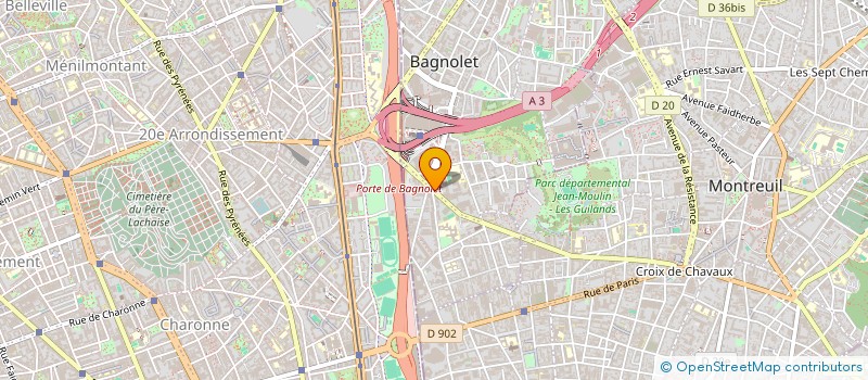 localisation de l'entreprise VAL D'OISIENNE D'ETANCHEITE à BAGNOLET