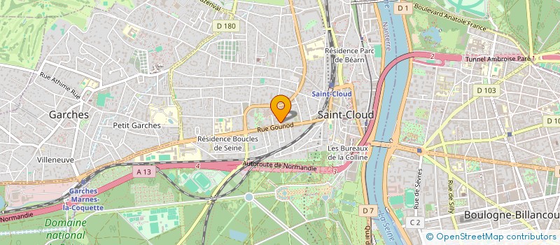 localisation de l'entreprise VAL D'OR GARE à SAINT-CLOUD