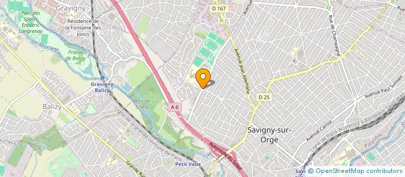 localisation de l'entreprise VAL D ORGE ESCRIME à SAVIGNY-SUR-ORGE