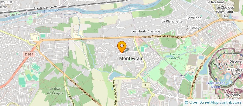 localisation de l'entreprise VAL DE FRANCE FOOTBALL  MONTEVRAIN