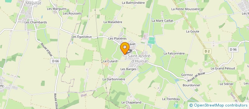 localisation de l'entreprise VAL DE SAONE TRANSPORTS à SAINT-ANDRE-D'HUIRIAT