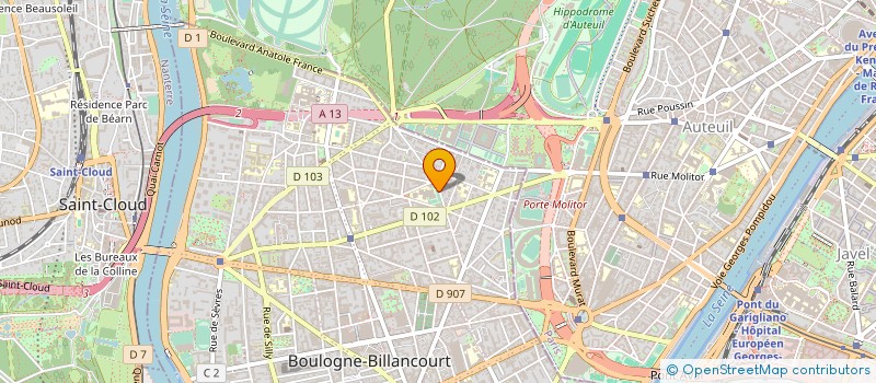 localisation de l'entreprise VAL DE SEINE BASKET à BOULOGNE-BILLANCOURT