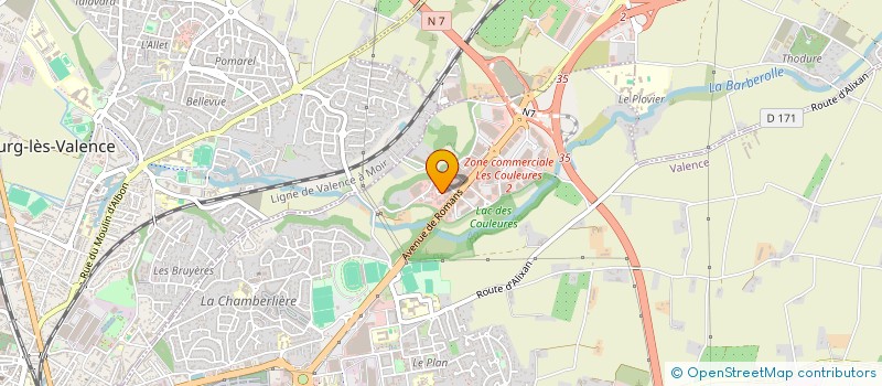 localisation de l'entreprise VAL'DESIGN à VALENCE
