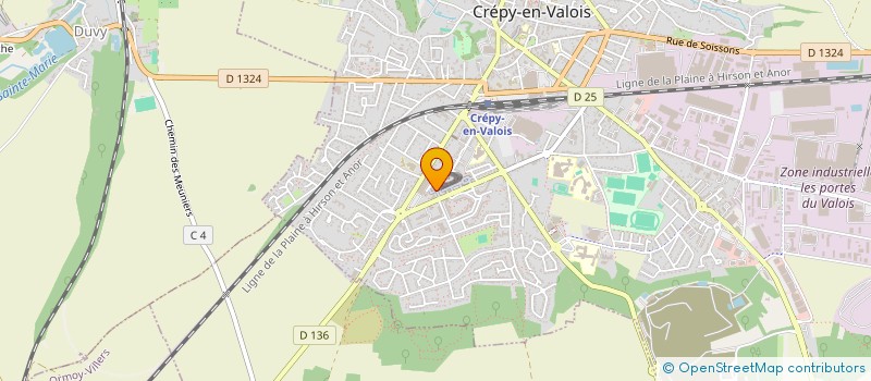 localisation de l'entreprise VAL ET DAVID  CREPY-EN-VALOIS