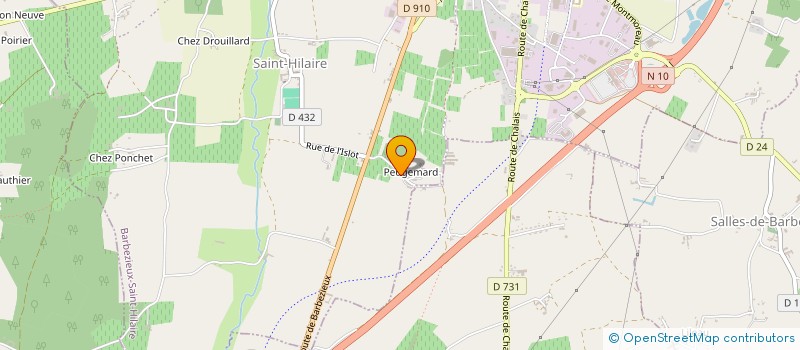 localisation de l'entreprise VAL 'EXPERT à BARBEZIEUX-SAINT-HILAIRE