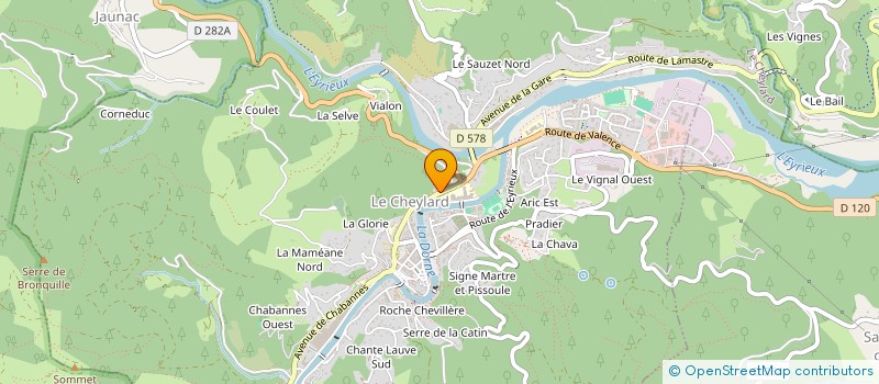 localisation de l'entreprise VAL EYRIEUX  LE CHEYLARD