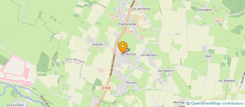 localisation de l'entreprise VAL'HEUREUX à SAINT-BENIGNE