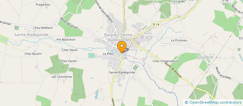 localisation de l'entreprise VAL'IMMO  BAIGNES-SAINTE-RADEGONDE