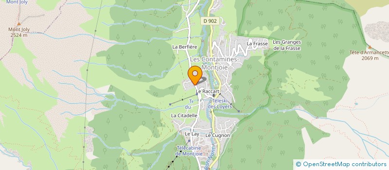 localisation de l'entreprise VAL MONTJOIE DEVELOPPEMENT  LES CONTAMINES-MONTJOIE