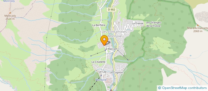 localisation de l'entreprise VAL MONTJOIE IMMOBILIER à LES CONTAMINES-MONTJOIE