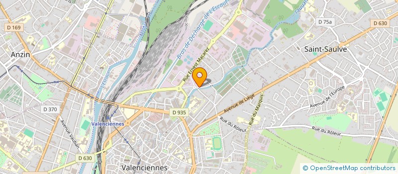 localisation de l'entreprise VAL PNEUS SERVICES à VALENCIENNES