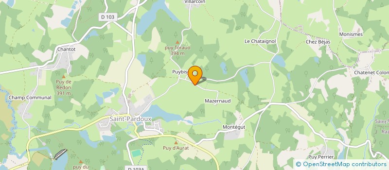 localisation de l'entreprise VAL'REV à SAINT-PARDOUX-LE-LAC