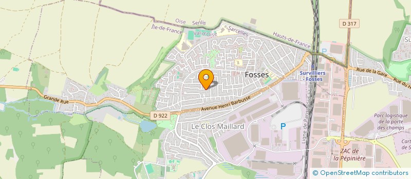 localisation de l'entreprise VAL ROISSY FINANCE  FOSSES