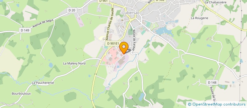 localisation de l'entreprise VALADE à LUBERSAC