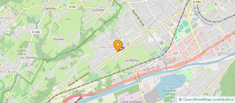 localisation de l'entreprise VALADE  GILLY-SUR-ISERE