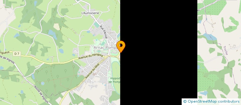 localisation de l'entreprise VALADE POMPADOUR  ARNAC-POMPADOUR