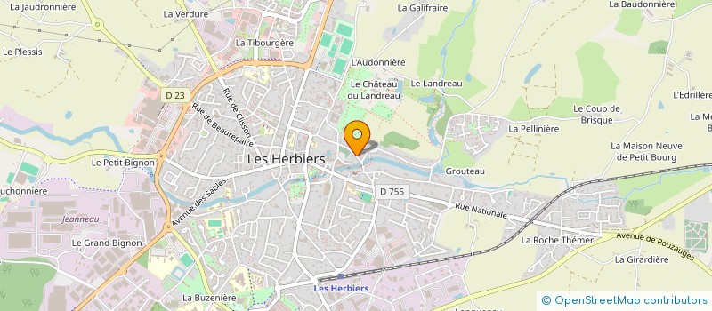 localisation de l'entreprise VALAHER à LES HERBIERS