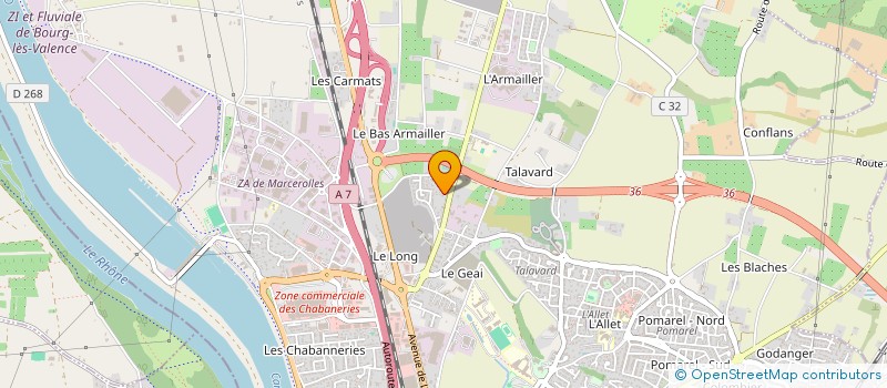 localisation de l'entreprise VALAND  BOURG LES VALENCE