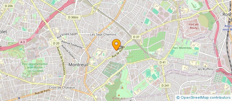 localisation de l'entreprise VALAT ELECTRICITE à MONTREUIL