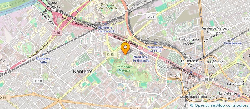 localisation de l'entreprise VALBEL à NANTERRE