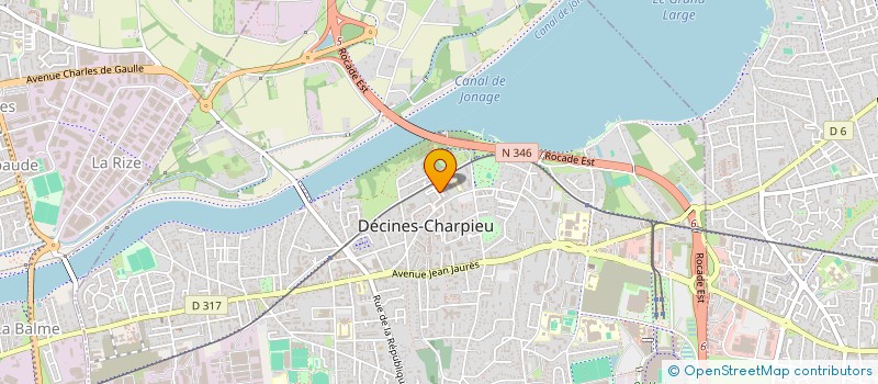localisation de l'entreprise VALBER à DECINES-CHARPIEU