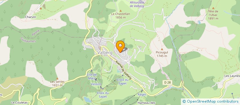 localisation de l'entreprise VALBERG ALTITUDE 1700  PEONE