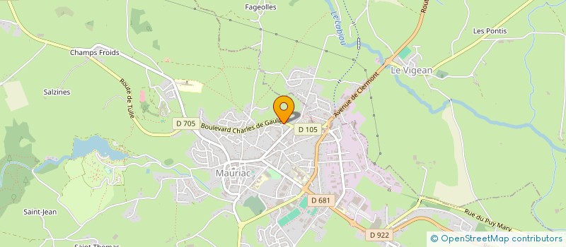 localisation de l'entreprise VALBOIS DEVELOPPEMENT à MAURIAC