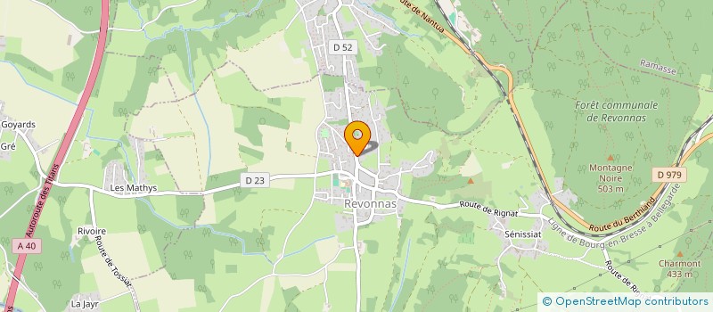 localisation de l'entreprise VALBON  REVONNAS