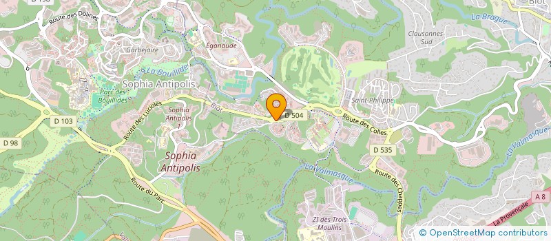 localisation de l'entreprise VALBONNE CONSULTING  BIOT