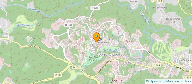localisation de l'entreprise VALBONNE SOPHIA ANTIPOLIS MONTAGNE à VALBONNE