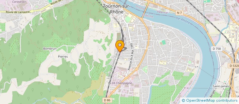 localisation de l'entreprise VALCAP'S à TOURNON-SUR-RHONE