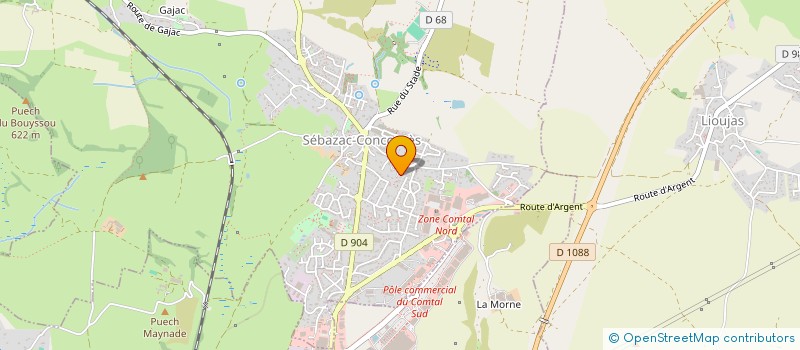 localisation de l'entreprise VALCLOART  SEBAZAC-CONCOURES