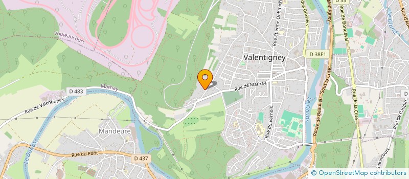 localisation de l'entreprise VALCOMBE  VALENTIGNEY