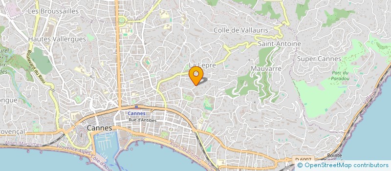 localisation de l'entreprise VALDAZUR à CANNES