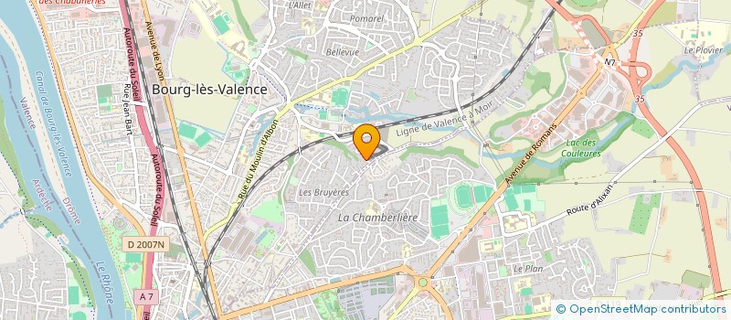 localisation de l'entreprise VALDERA à BOURG-LES-VALENCE