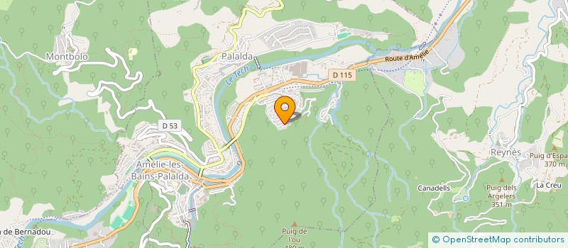 localisation de l'entreprise VALDI  AMELIE-LES-BAINS-PALALDA