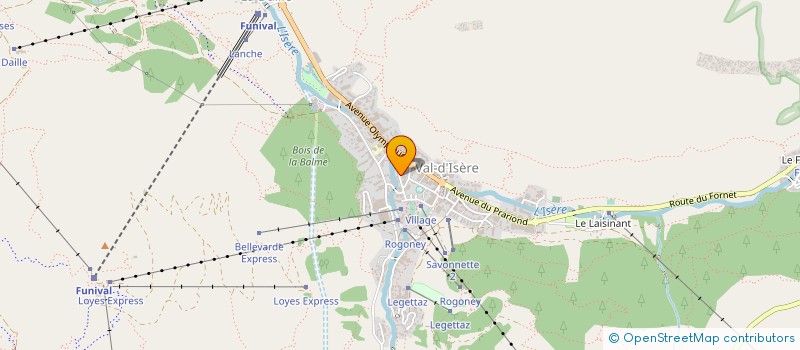 localisation de l'entreprise VALDISKI  VAL-D'ISERE