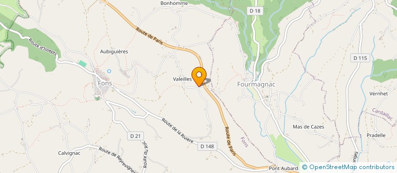 localisation de l'entreprise VALEILLE  FONS