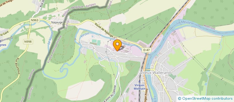 localisation de l'entreprise VALEMPLOI ARDENNES  VIREUX-MOLHAIN