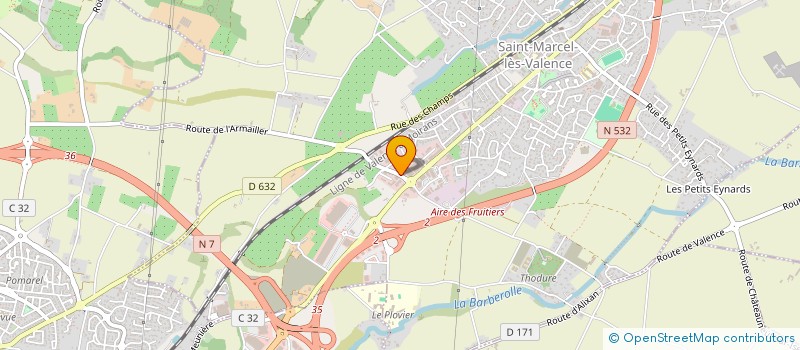 localisation de l'entreprise VALENCE BOWLING à SAINT-MARCEL-LES-VALENCE