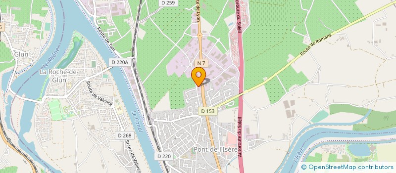 localisation de l'entreprise VALENCE CARAVANE à PONT-DE-L'ISERE