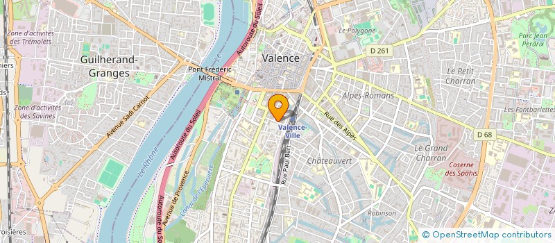 localisation de l'entreprise VALENCE COIFFURE à VALENCE