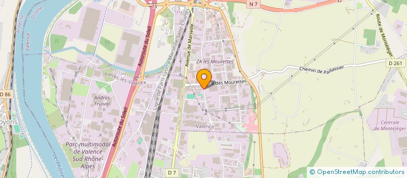 localisation de l'entreprise VALENCE-TRAVAUX à VALENCE
