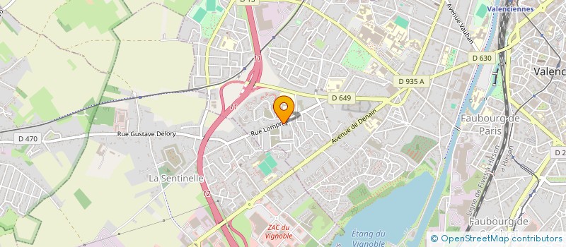 localisation de l'entreprise VALENCIENNE MARCHE à VALENCIENNES