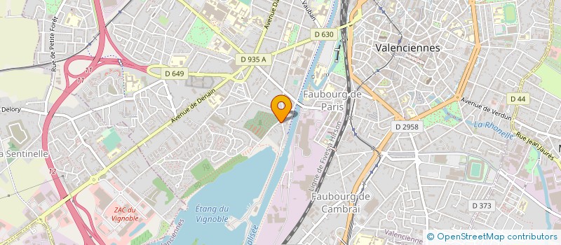 localisation de l'entreprise VALENCIENNES CANOE KAYAK  VALENCIENNES