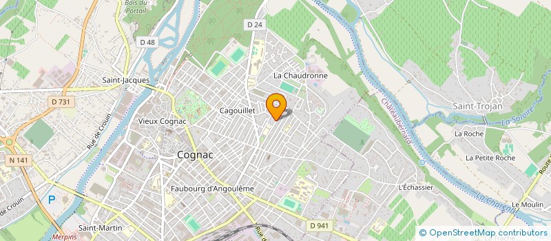 localisation de l'entreprise VALENTE à COGNAC